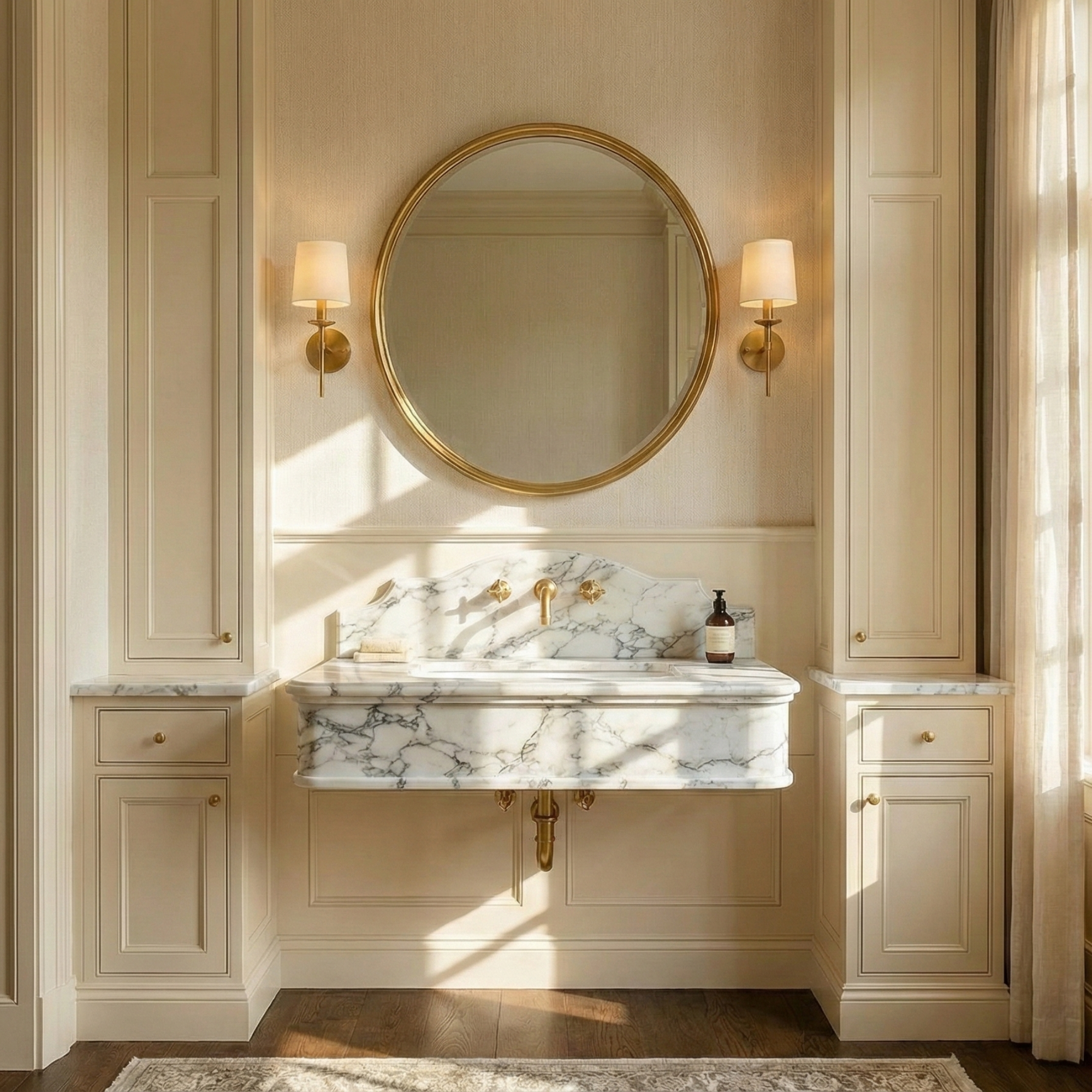 Calacatta Viola Marble Wall Mounted Sink