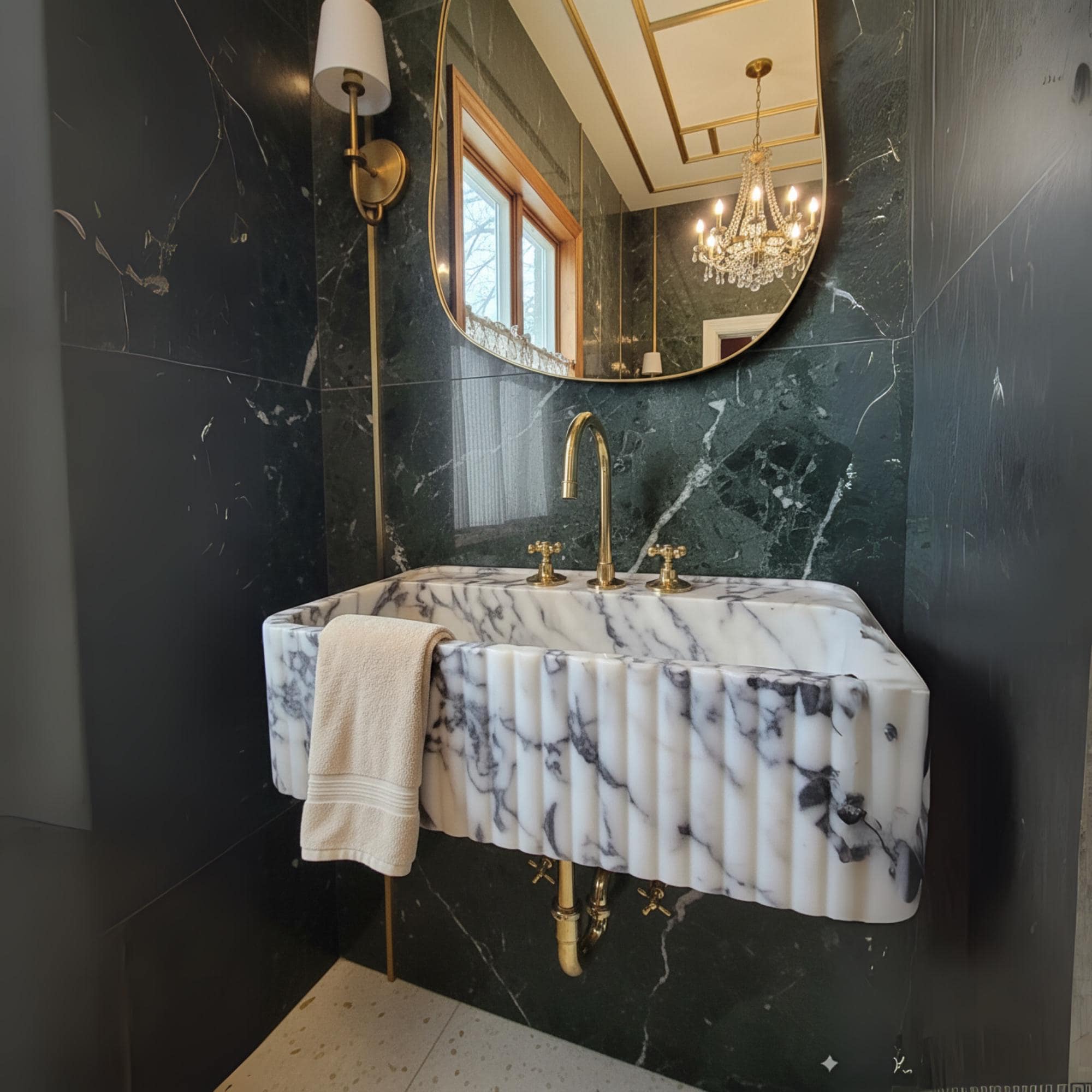 Custom Calacatta Viola Marble Sink, Marble Sink Wall Mount, Custom Bathroom Vanity, Powder Room Sink