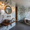 Custom Size Handcarved Calacatta Viola Marble Sink, Custom Bathroom Vanitiesi Calacatta Viola Marble Sink, Powder Room Sink