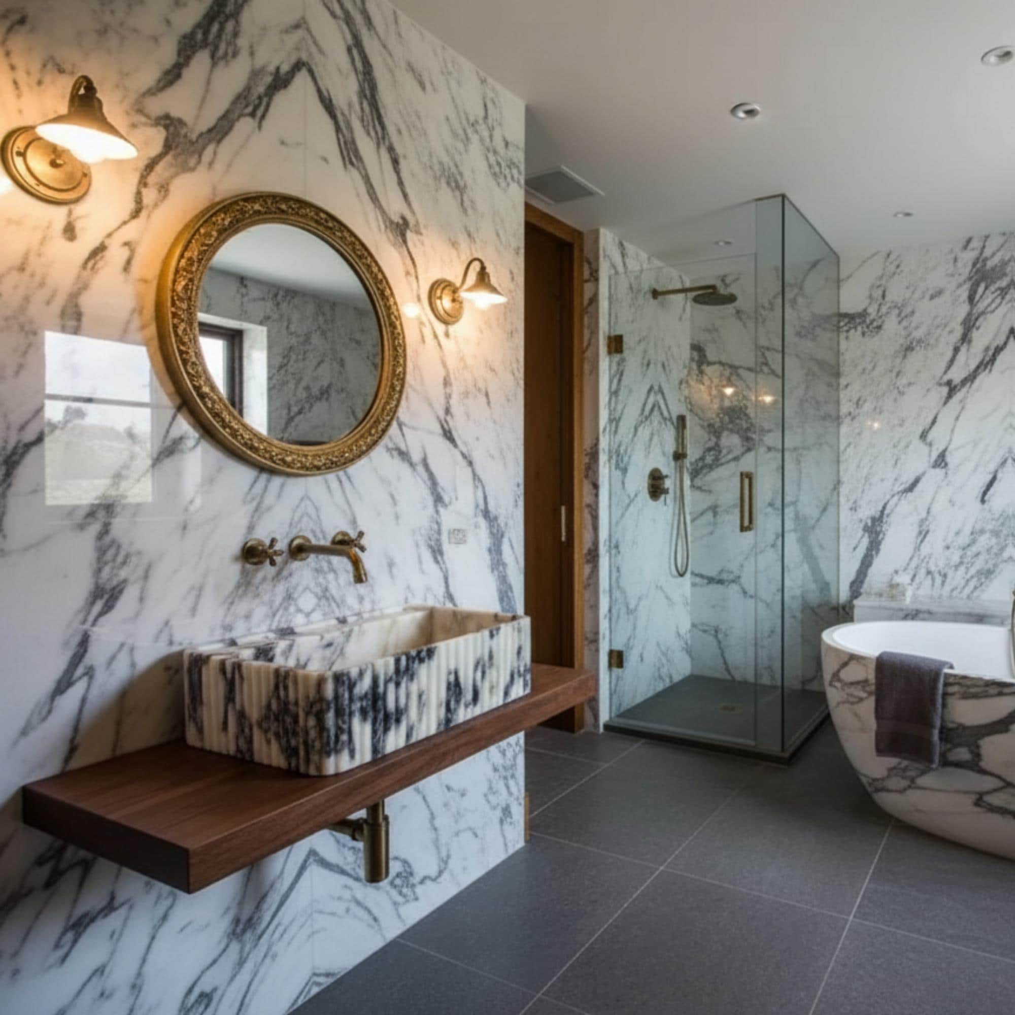 Custom Size Handcarved Calacatta Viola Marble Sink, Custom Bathroom Vanitiesi Calacatta Viola Marble Sink, Powder Room Sink