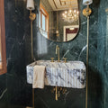 Custom Calacatta Viola Marble Sink, Marble Sink Wall Mount, Custom Bathroom Vanity, Powder Room Sink